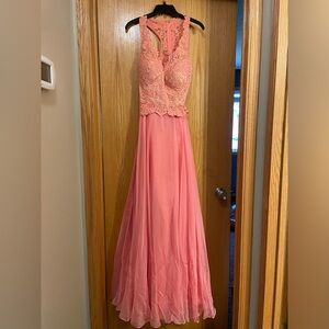 Flamingo color prom dress only worn once
